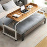 Over-Bed Adjustable Wood Writing Desk with Wheels Image - 5