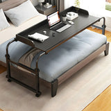 Over-Bed Adjustable Wood Writing Desk with Wheels Image - 8