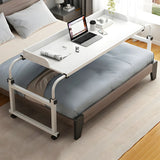 Over-Bed Adjustable Wood Writing Desk with Wheels Image - 9