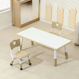 Paintable Adjustable Height Toddler Table Chair Set Image - 15
