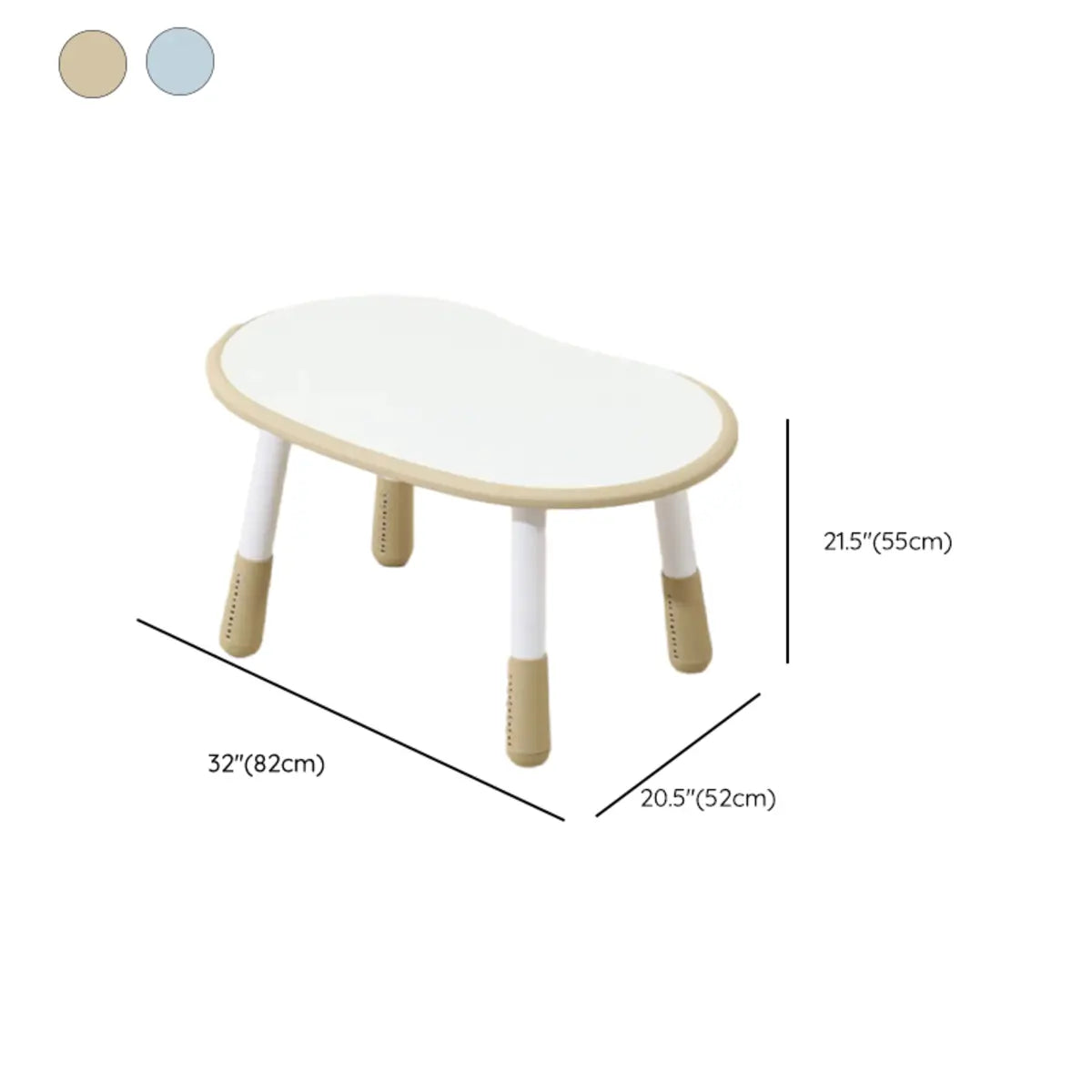Paintable Adjustable Height Toddler Table Chair Set 