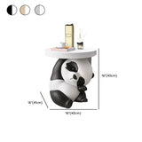 Panda-Shaped Resin Tip Resistant Kids Nightstand Table Image - 9