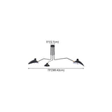 Parlor Black Iron Cone Semi-Flush Mount Light 6-Light Image - 11