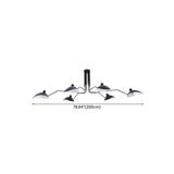 Parlor Black Iron Cone Semi-Flush Mount Light 6-Light Image - 13