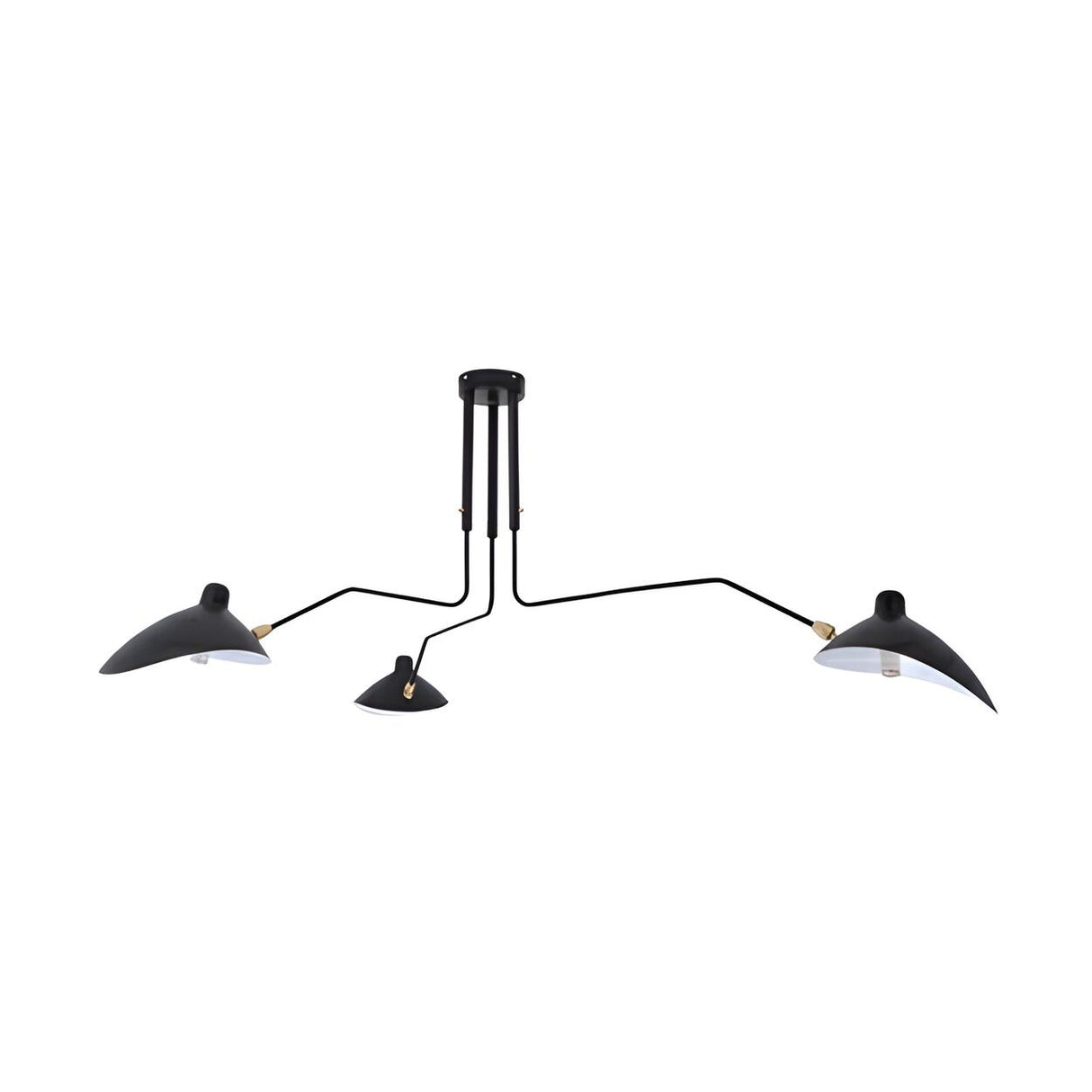 Parlor Black Iron Cone Semi-Flush Mount Light 6-Light Image - 6