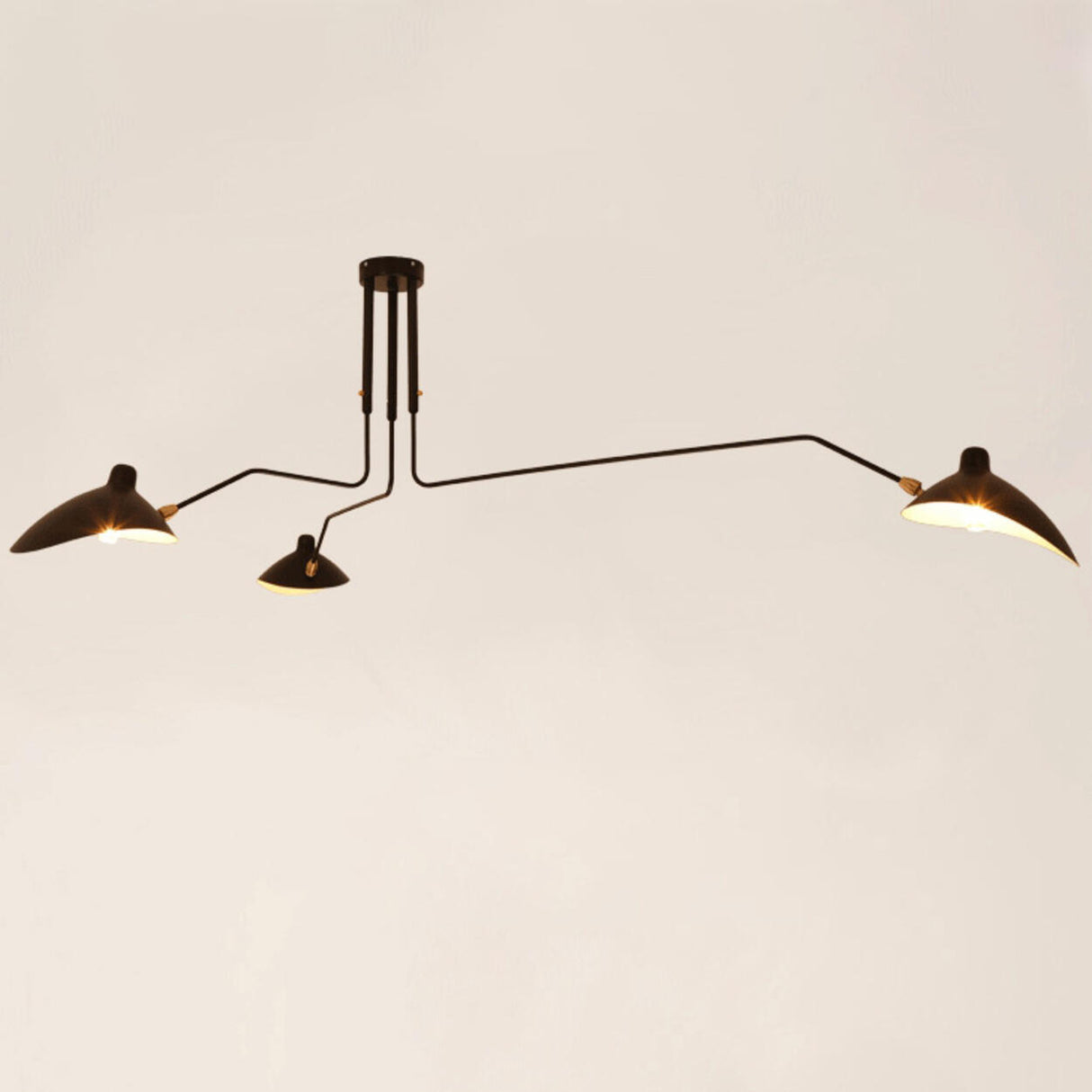 Parlor Black Iron Cone Semi-Flush Mount Light 6-Light Image - 7