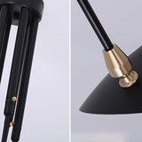 Parlor Black Iron Cone Semi-Flush Mount Light 6-Light Image - 9