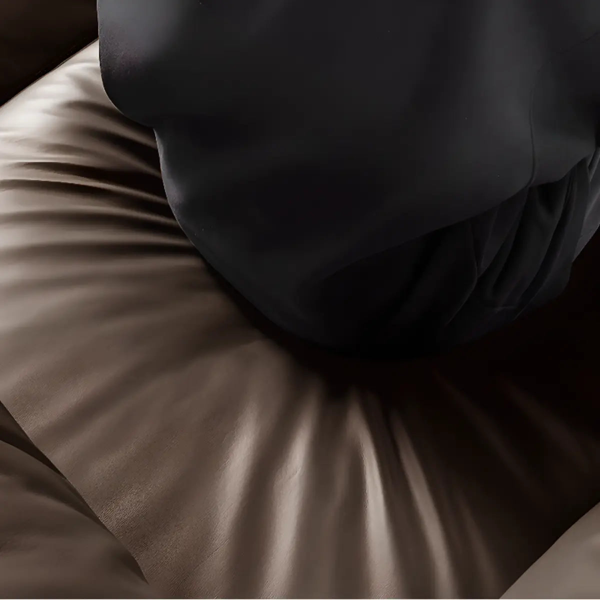 Parlor Brown Waterproof Leather Upholstered Back Sofa Image - 11