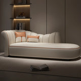 Parlor Functional Beige Leather Large Left-Arm Chaise Image - 1