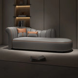Parlor Functional Beige Leather Large Left-Arm Chaise Image - 3