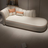 Parlor Functional Beige Leather Large Left-Arm Chaise Image - 4