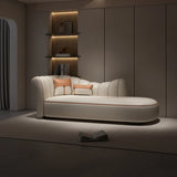 Parlor Functional Beige Leather Large Left-Arm Chaise Image - 5