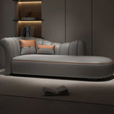 Parlor Functional Beige Leather Large Left-Arm Chaise Image - 7