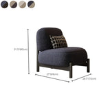 Parlor Mohair Pillow Back Side Chair with Four Legs #size