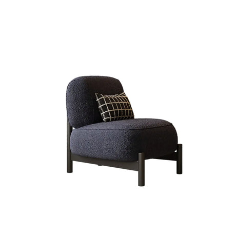 Parlor Mohair Pillow Back Side Chair with Four Legs Image - 2