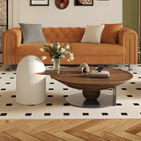 Parlor Orange Flannel Tuxedo Arm Tufted Back Loveseat Image - 2