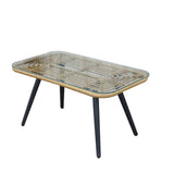 Patio Rattan Rectangular Beige Waterproof Conversation Set Image - 3