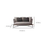 Patio Stone Coffee Table Set and Gray Upholstered Sofa Image - 15