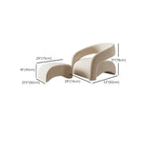 Peacock Green Frosted Velvet Fixed Back Barrel Chair Image - 16