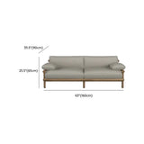 Pillow Included Waterproof Fabric Gray Teak Patio Sofa Set Image - 12