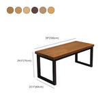 Pine Rectangle Butcher Block Sled Double Writing Desk #size