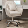 Pink Adjustable Swivel Leather Fixed Arms Office Chair Image - 19