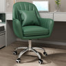 Pink Adjustable Swivel Leather Fixed Arms Office Chair Image - 22