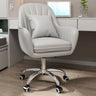 Pink Adjustable Swivel Leather Fixed Arms Office Chair Image - 9
