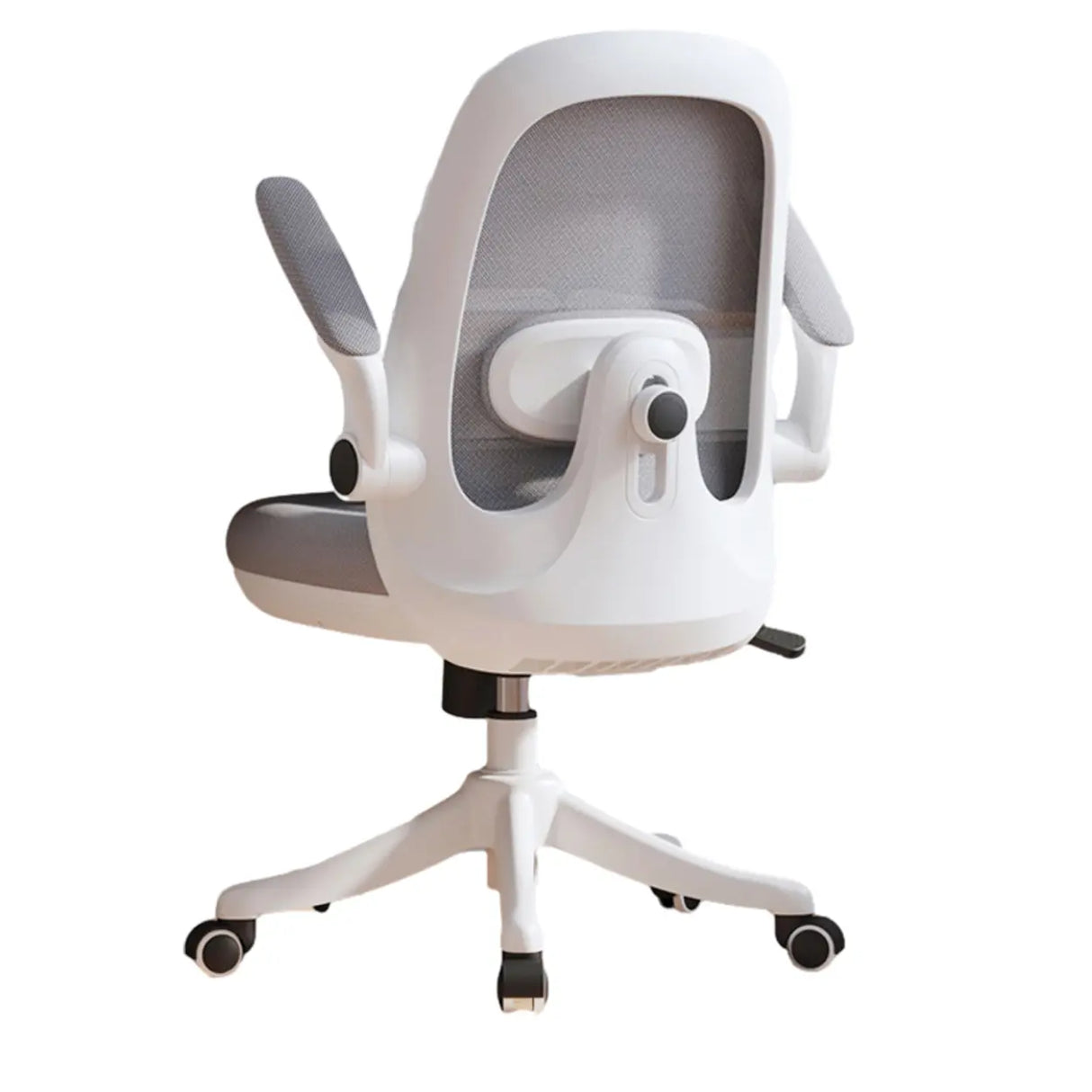 Pink Contemporary Mesh Ergonomic Swivel Office Chair Image - 5