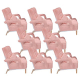 Pink Contemporary Plush Fabric Home Office Chairs Image - 17