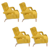 Pink Contemporary Plush Fabric Home Office Chairs Image - 20