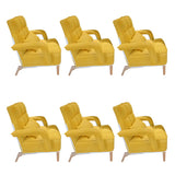 Pink Contemporary Plush Fabric Home Office Chairs Image - 21