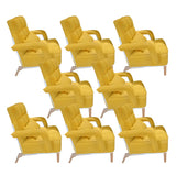 Pink Contemporary Plush Fabric Home Office Chairs Image - 22