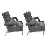 Pink Contemporary Plush Fabric Home Office Chairs Image - 23