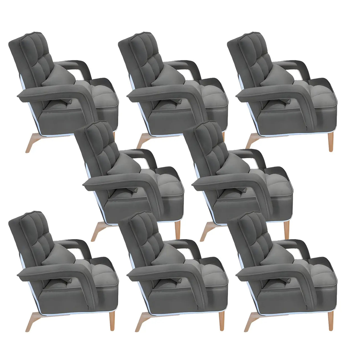 Pink Contemporary Plush Fabric Home Office Chairs Image - 26