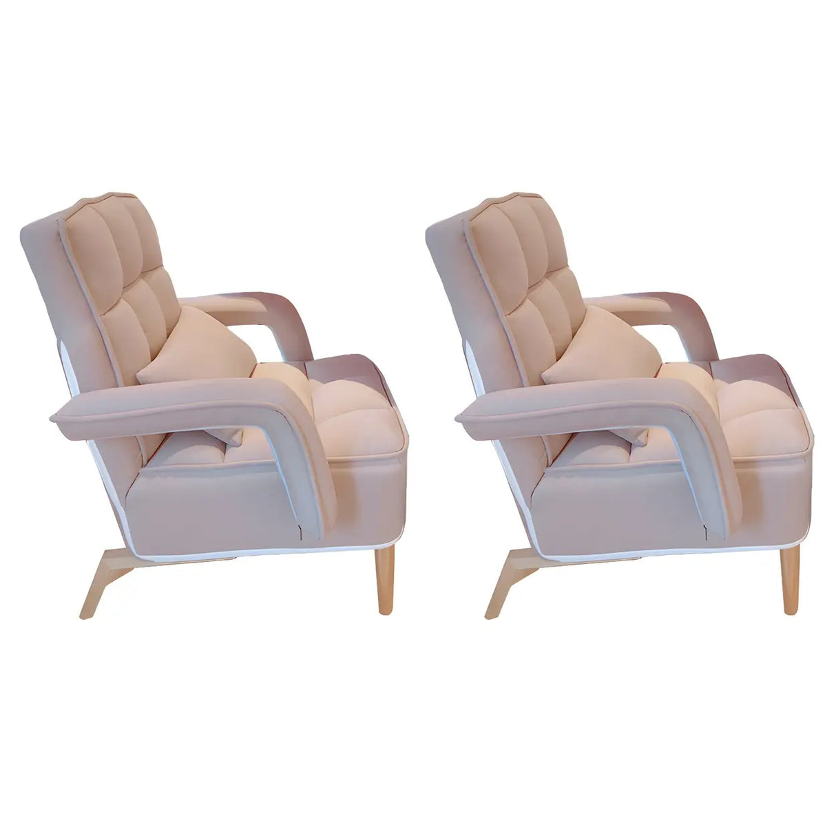 Pink Contemporary Plush Fabric Home Office Chairs Image - 3