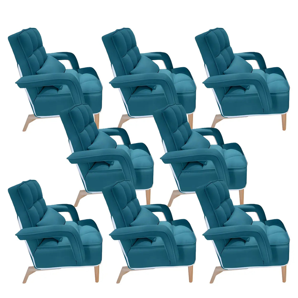 Pink Contemporary Plush Fabric Home Office Chairs Image - 30