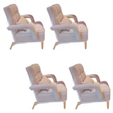 Pink Contemporary Plush Fabric Home Office Chairs Image - 5