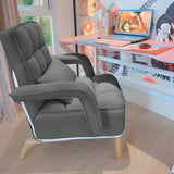Pink Contemporary Plush Fabric Home Office Chairs Image - 7
