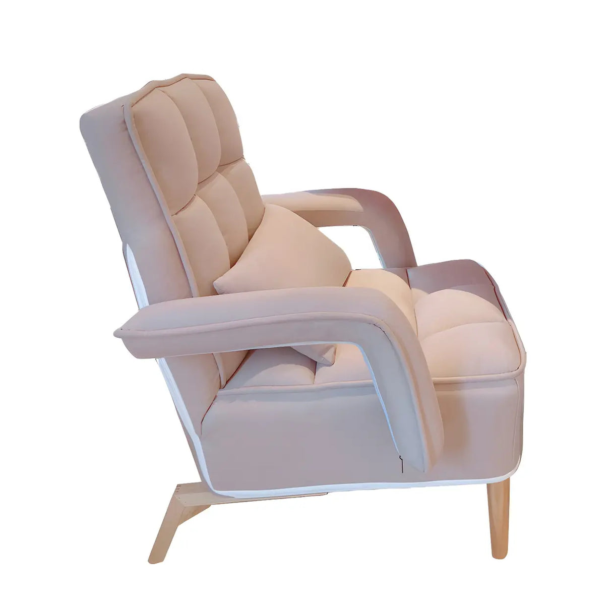 Pink Contemporary Plush Fabric Home Office Chairs Image - 8