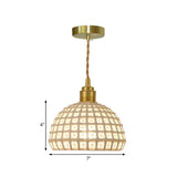 Pink Dome Vintage Stylish Metal Hollow Out Pendant Light Image - 10