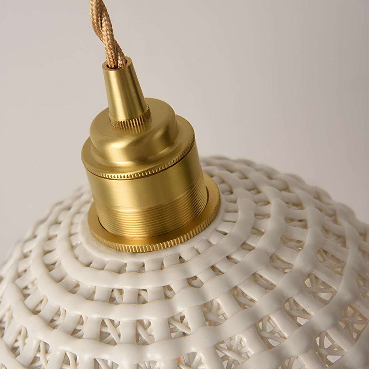 Pink Dome Vintage Stylish Metal Hollow Out Pendant Light Image - 11