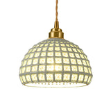 Pink Dome Vintage Stylish Metal Hollow Out Pendant Light Image - 5