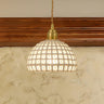 Pink Dome Vintage Stylish Metal Hollow Out Pendant Light Image - 6