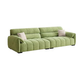 Pink Fabric Cushion Back Pillow Top Arm Extra Long Sofa Image - 10