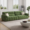 Pink Fabric Cushion Back Pillow Top Arm Extra Long Sofa Image - 19