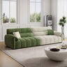 Pink Fabric Cushion Back Pillow Top Arm Extra Long Sofa Image - 2