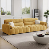 Pink Fabric Cushion Back Pillow Top Arm Extra Long Sofa Image - 21