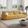 Pink Fabric Cushion Back Pillow Top Arm Extra Long Sofa Image - 21