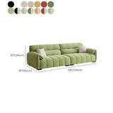 Pink Fabric Cushion Back Pillow Top Arm Extra Long Sofa Image - 24